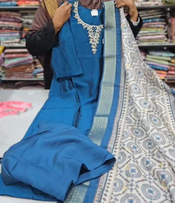 Premium Silk Top Bottom & Dupatta Set | TS2052
